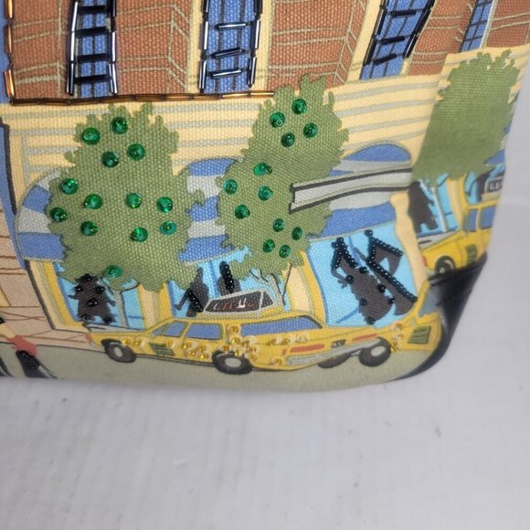 Frankie & Johnnie Women Embellished LA City Scene Tote Bag - Picture 3 of 15